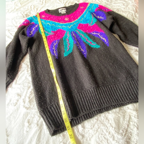 VTG 80s 90s Distinctly Different Beaded Sweater - Picture 12 of 12